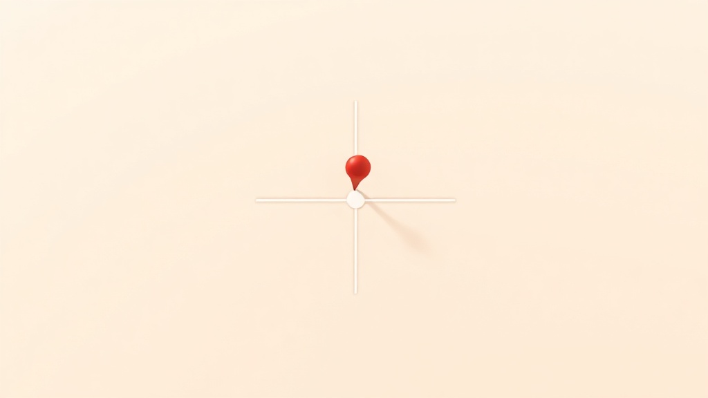 地図上の赤いピンマーカー - Google広告とGoogleマップMEOの相乗効果を表現